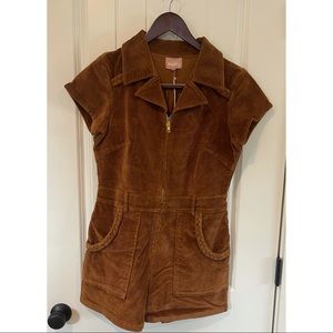 Show Me Your Mumu Outlaw Romper ~ Corduroy size L NWT